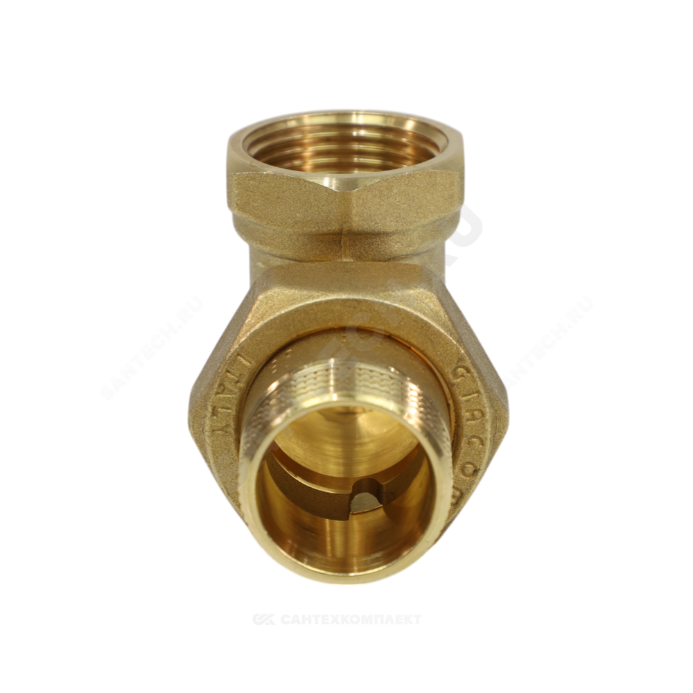Соединитель латунь американка Ду 50 (2") угловой ВР/НР R19 Giacomini R19Y018