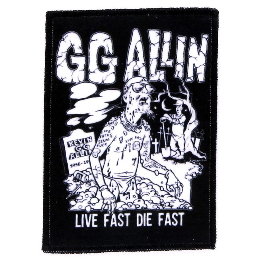 Нашивка GG Allin Live Fast Die Fast (809)