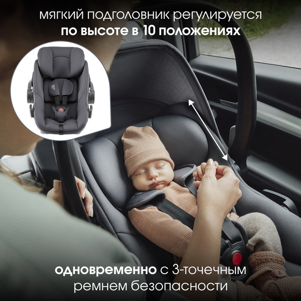 Детская коляска 3 в 1 Britax Roemer Smile 5Z Style и автокресло Baby-Safe Core Space Black Harbor Blue