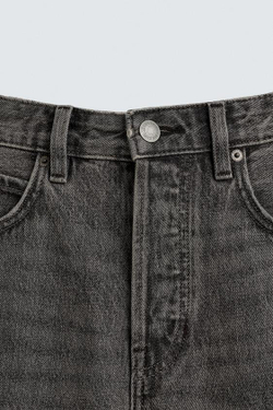 ZARA ДЖИНСЫ STRAIGHT FIT REGULAR, СЕРЫЙ