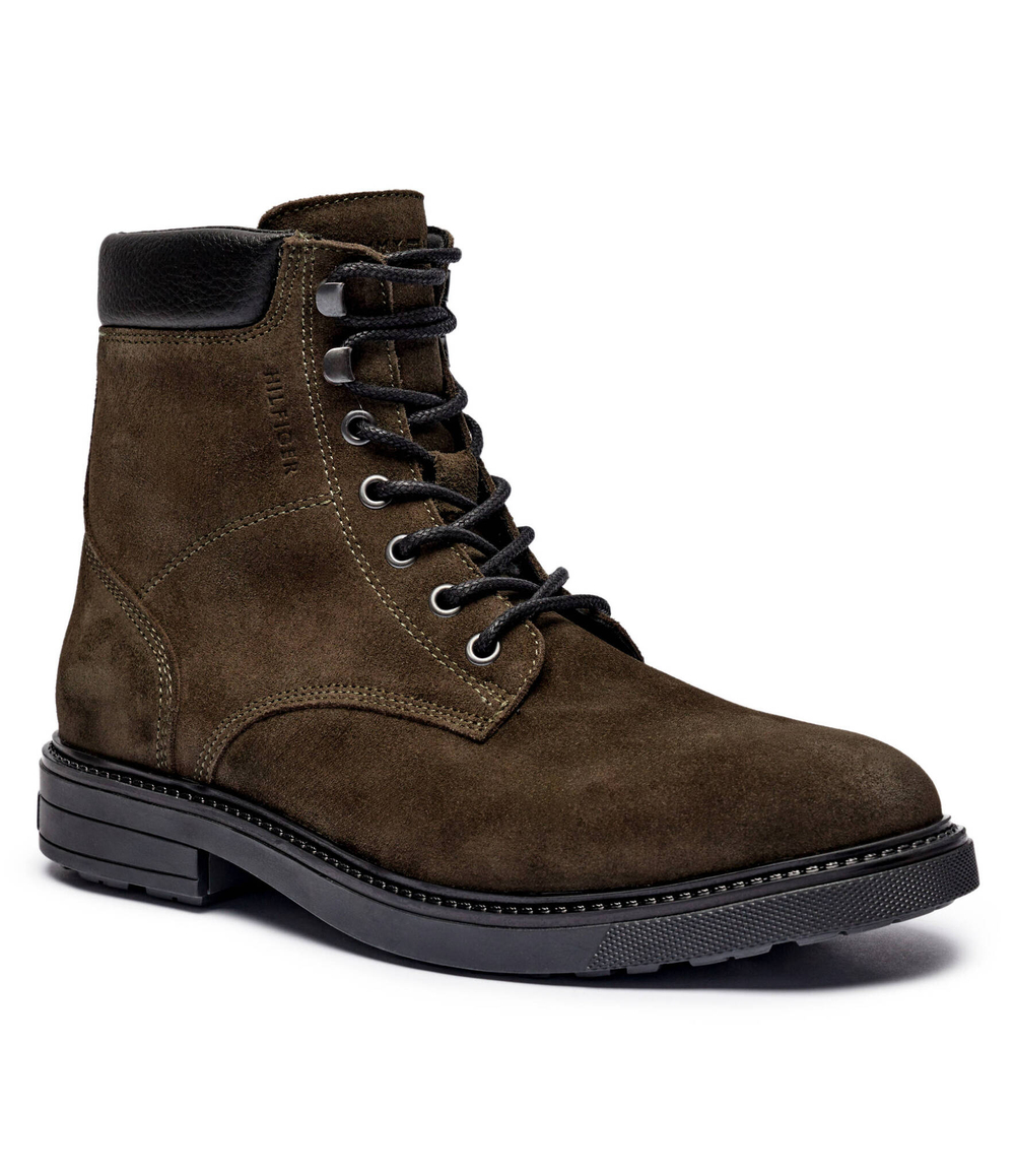 Кожаные трапперы suede Tommy Hilfiger - зеленый(FM0FM05193)
