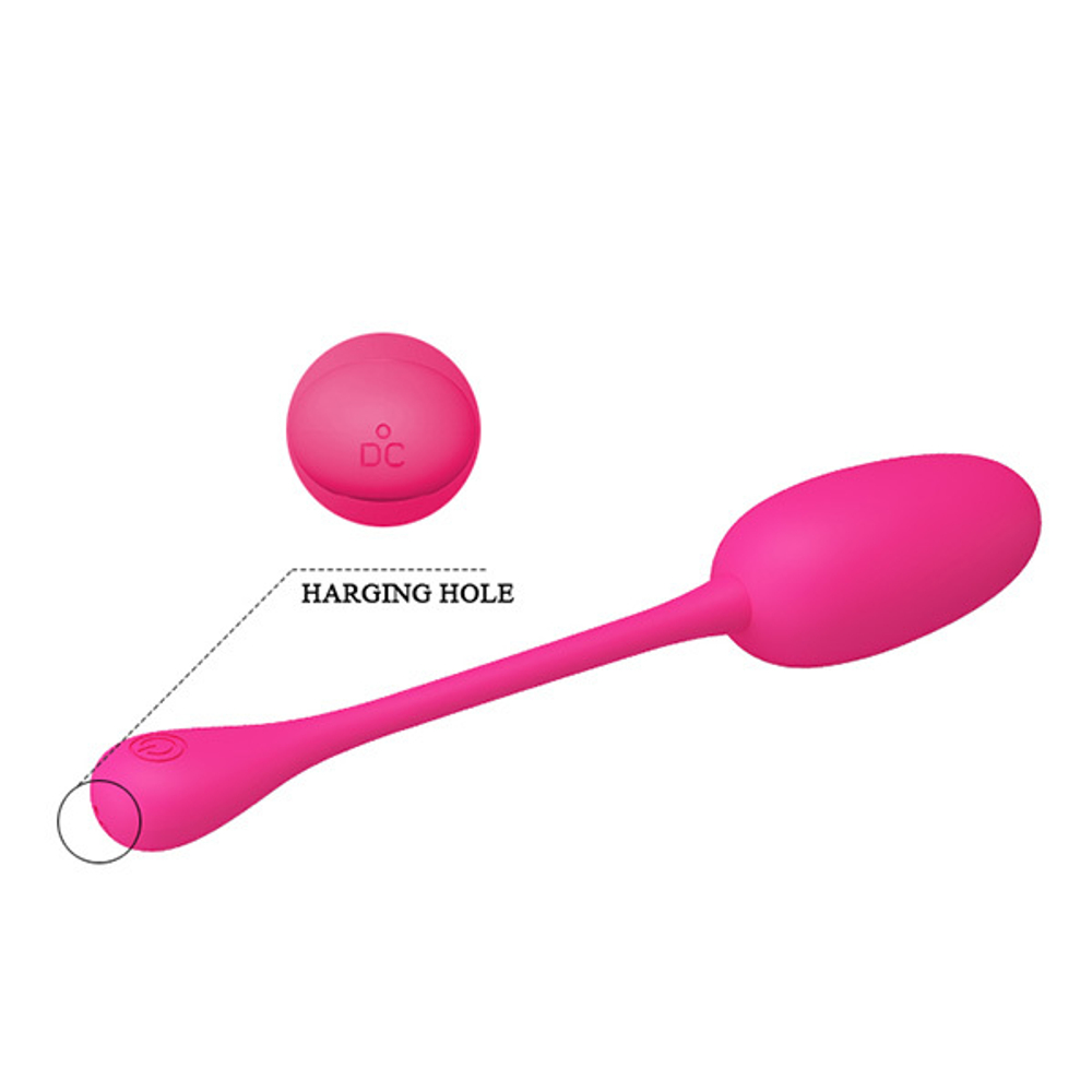 Розовое перезаряжаемое виброяйцо 18,6см Pretty Love Knucker BI-014786