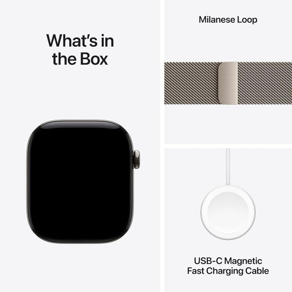Умные часы Apple Watch Series 12 46 мм Natural Titanium Case with Milanese Loop (M/L) Натуральный титан | Natural