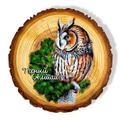 Магнит спил "Сова"