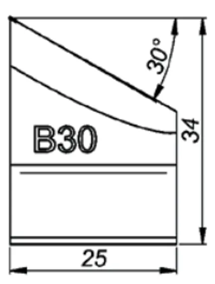 Резец к PRO-5 PB для внешней фаски 30°, 34 мм, арт. NOZ-000032