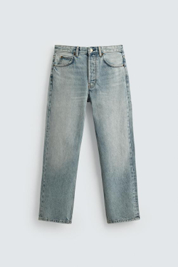 ZARA ДЖИНСЫ STRAIGHT FIT REGULAR, ГОЛУБОЙ
