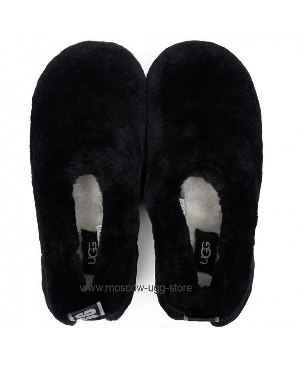 HAILEY FLUFF SLIPPERS - Black