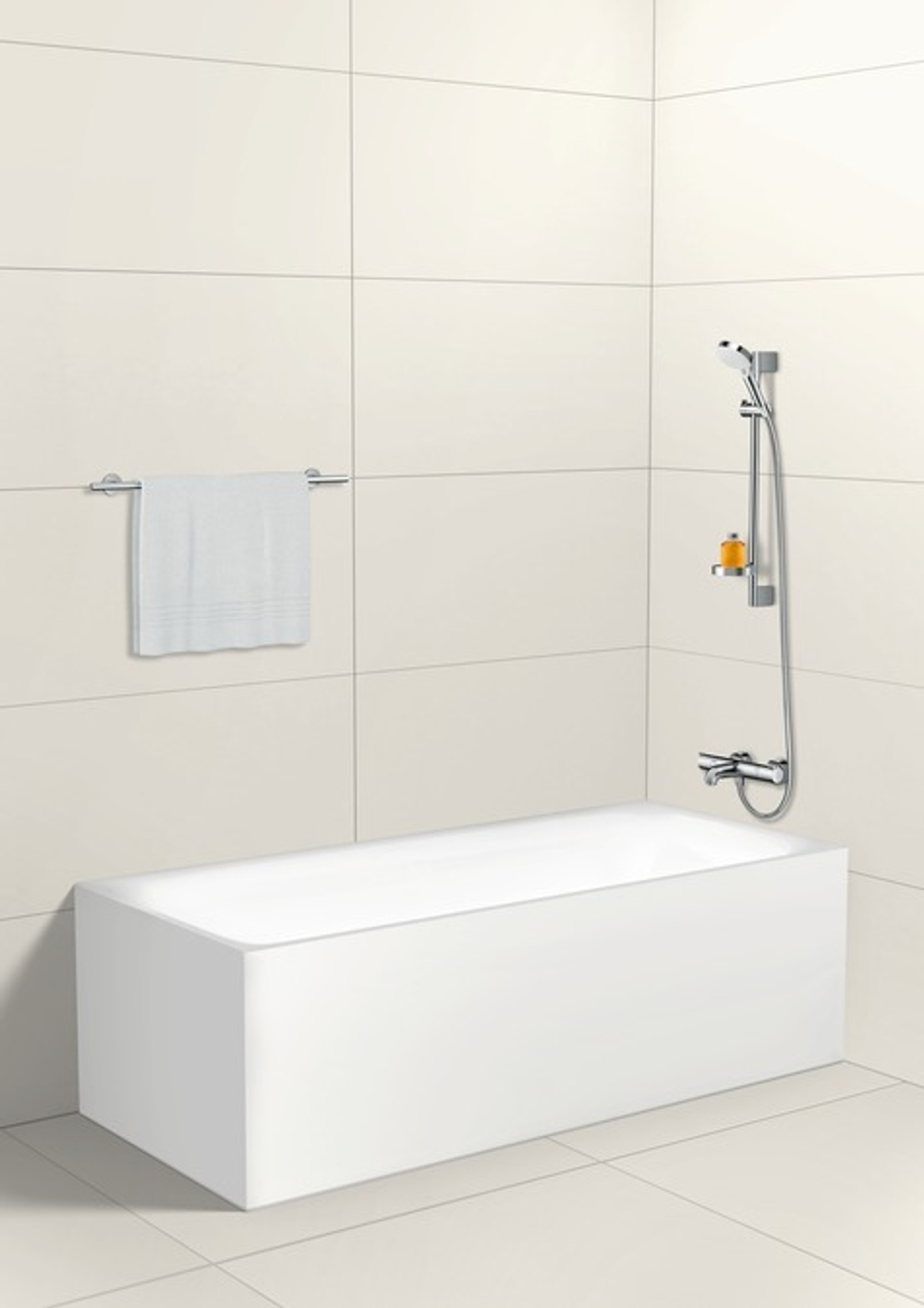 Душевой набор 26553400 Crometta Vario, 0,65 м, с мыльницей Casetta