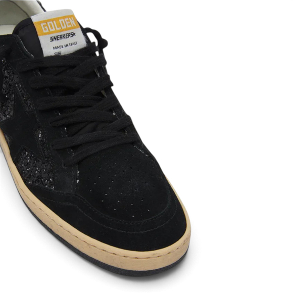 Women’s Ball Star Glitter and Suede Low-Top Sneakers