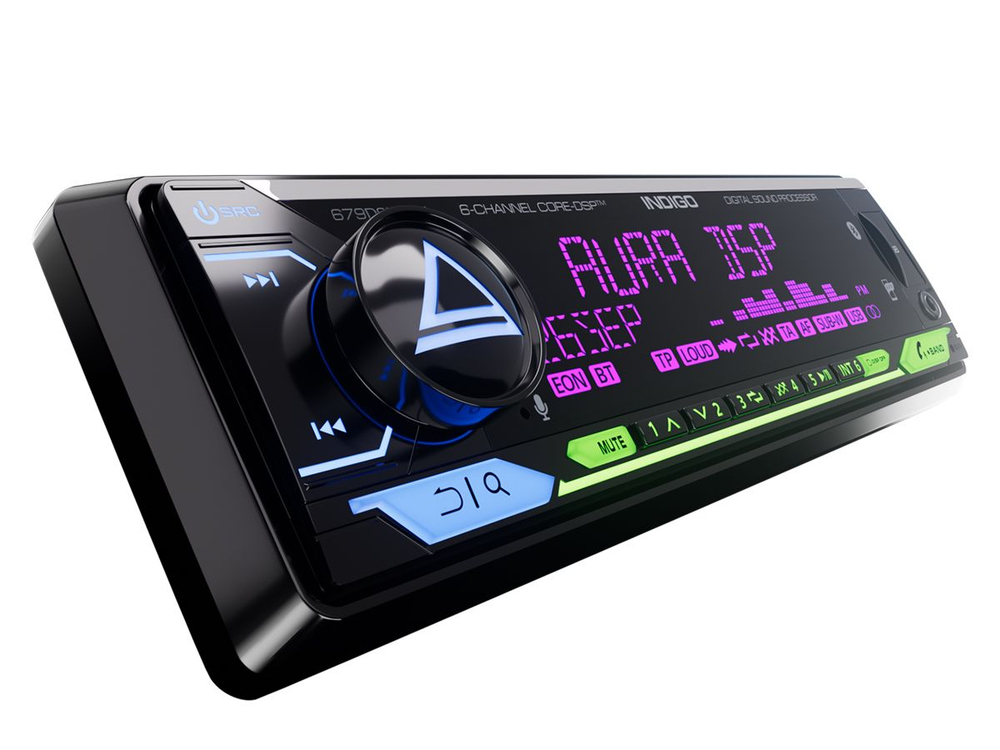 Автомагнитола 1DIN, USB/BT, Aura INDIGO-679DSP