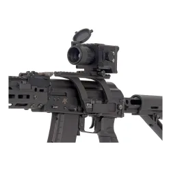 Коллиматор тепловизионный Gaut Nova TD 219, x1.2-4.8, 256x192, D19мм 6000Дж - крупный план с открытой крышкой