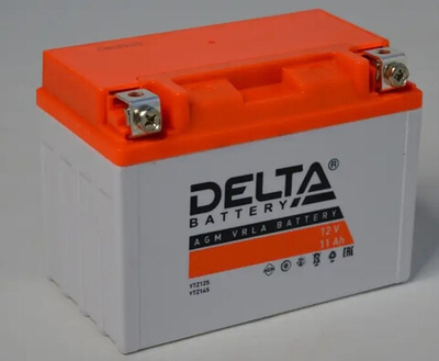 Аккумулятор DELTA Battery AGM 12 А/ч прямой L+ 150x86x131 мото EN 180 А