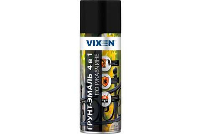 Грунт-эмаль по ржавчине Vixen RAL9005 чёрный янтарь (520мл) аэрозоль
