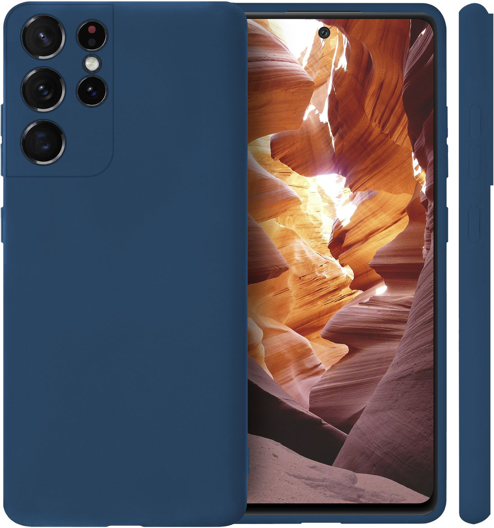 Мягкий Soft Touch чехол из силикона для SAMSUNG GALAXY S21 ULTRA с бархатной подкладкой