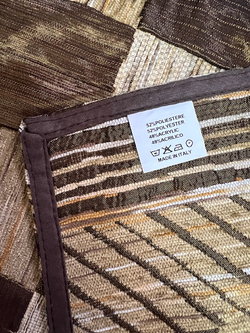 Покрывало 135x165 Finicop Quadro кофейного цвета