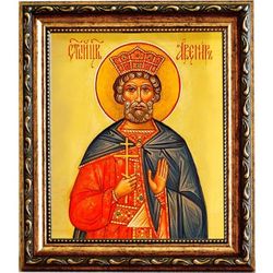 Авенир Индийский Царь Преподобный. Икона на холсте.