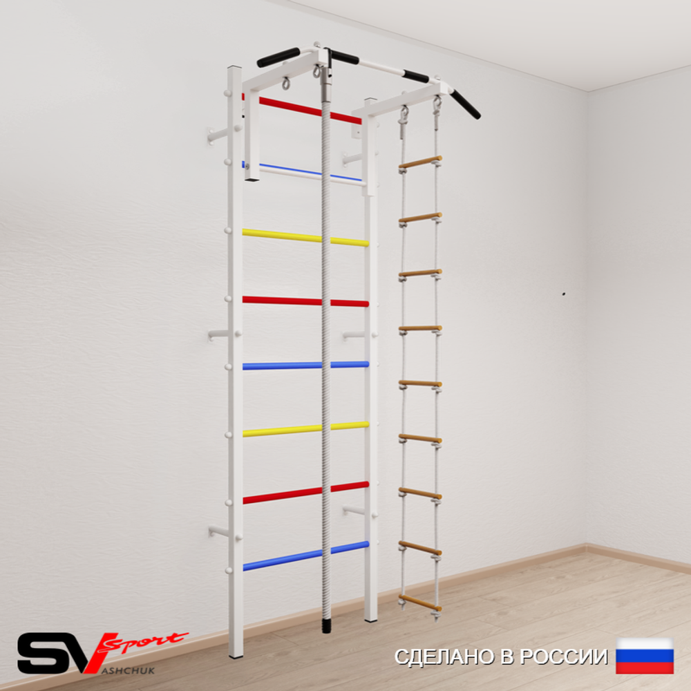 Шведская стенка Sv Sport усиленная 614 (Турник стандарт/Канат/Лестница)