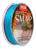 Шнур плетеный для рыбалки Ryobi SMAP PE8X-100M Multi Colour 6.0# 0,405мм