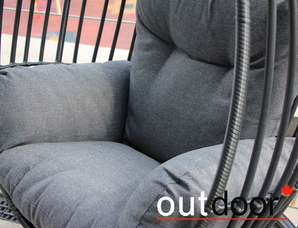 Подвесное кресло "кокон" из ротанга OUTDOOR Самуи, черное