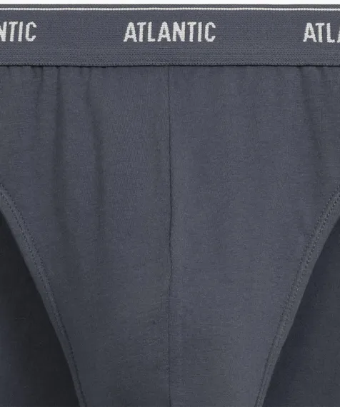 Мужские трусы (2шт) слипы спорт Atlantic 2RMP-094, хлопок, графитовый + каберне