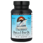 Source Naturals, Arctic Pure®, омега-3 рыбий жир, повышенная эффективность, 850 мг, 60 капсул