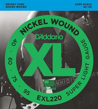 Струны для бас-гитары D'ADDARIO EXL220