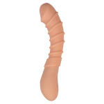 Телесный вибромассажер Appetency Wild Ribbed Vibe - 21,5 см. (Цвет: телесный)