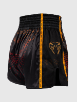 Шорты тайские Venum Quetzal Fury Black/Fury Red/Tangerine
