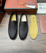 Коричневые кожаные лоферы Loro Piana Summer Walk