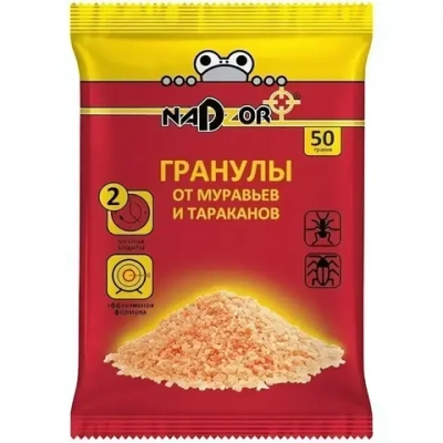 Гранулы от тараканов и муравьев 50гр «Nadzor» GRAN123