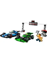 Конструктор City 60474 Старт с гоночными автомобилями F1