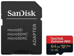 Карта памяти SanDisk Extreme Pro microSDXC UHS 64 ГБ