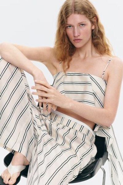 Брюки без застёжки с двойным поясом - H&M