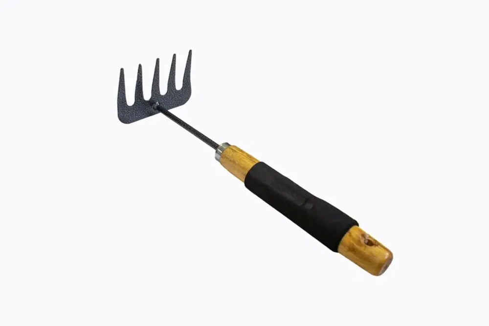 Грабли мини с деревянной рукояткой(5-зуб., L-300мм) WMC TOOLS WMC-TG2104020-Z