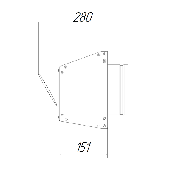 Provent IOS 125G решетка фасадная комбинированная приточно-вытяжная серая (RAL 7024)