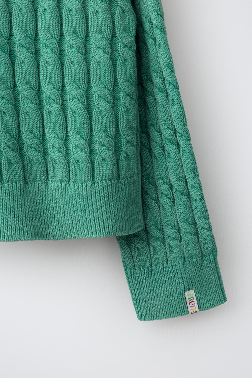 ZARA - FRUIT OF THE LOOM™ ТРИКОТАЖНЫЙ КАРДИГАН, СВЕТЛО-ЗЕЛЕНЫЙ