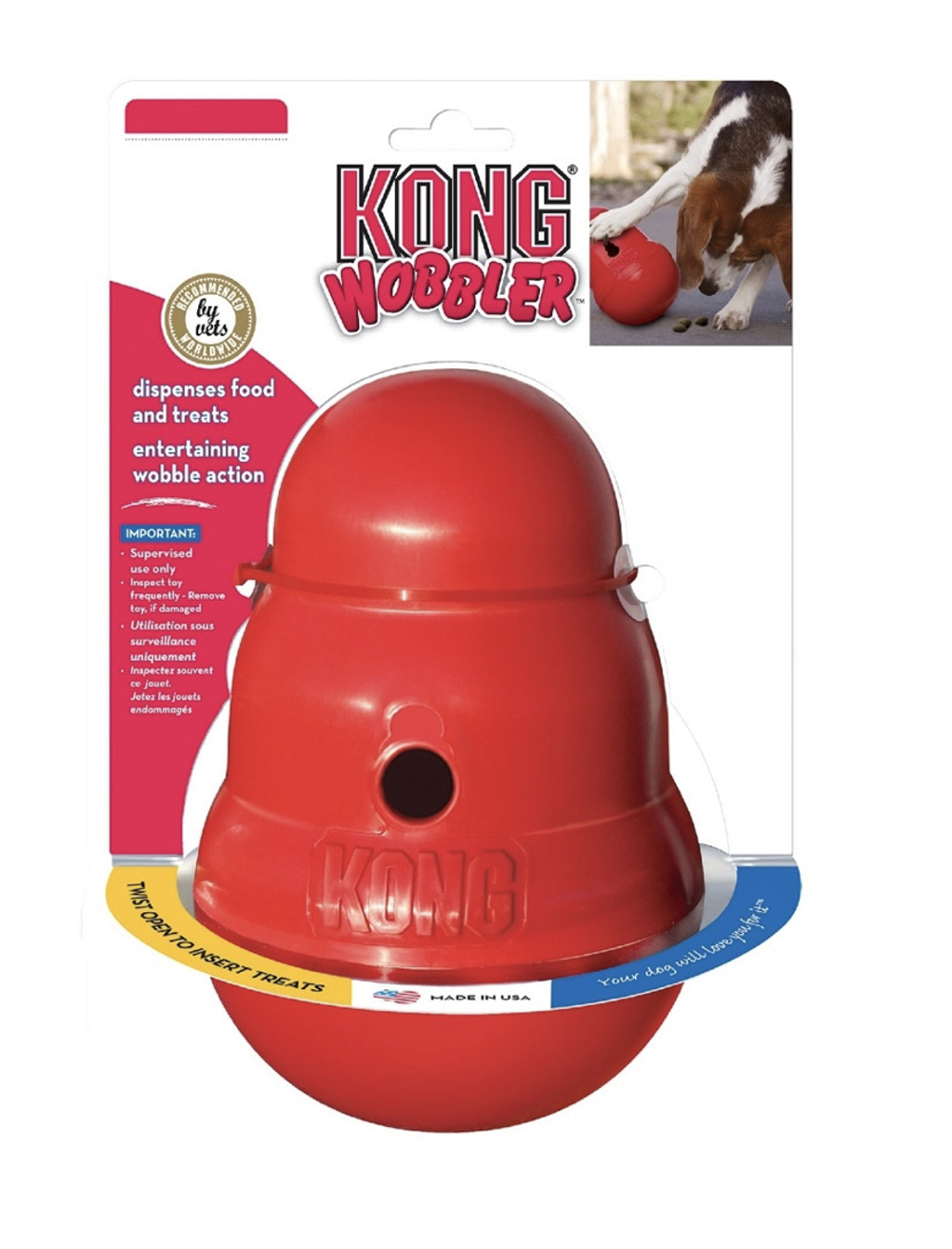 Игрушка для собак интерактивная Конг Wobbler XXL (неваляшка)