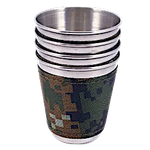Набор Стопок Следопыт 4пр. 60мл в оплетке и тубе из oxford camo pixel PF-CWS-P32SET