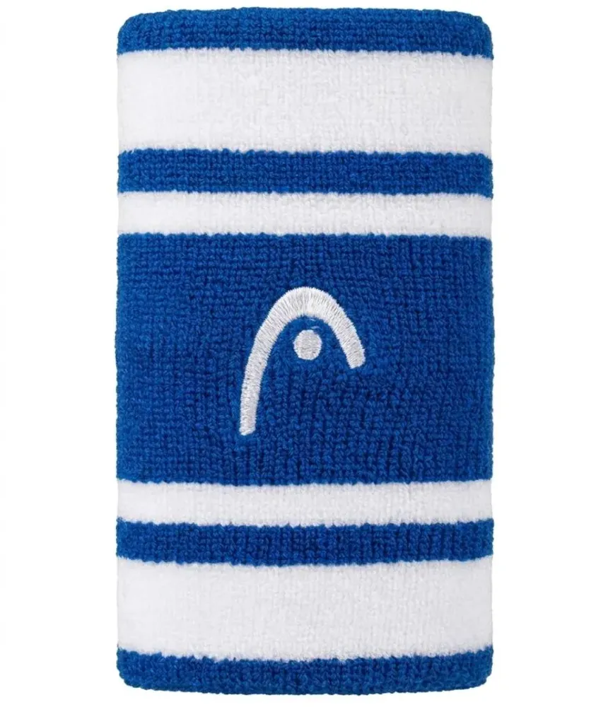 Напульсник теннисный Head Wristbands Striped 5" - royal blue/white