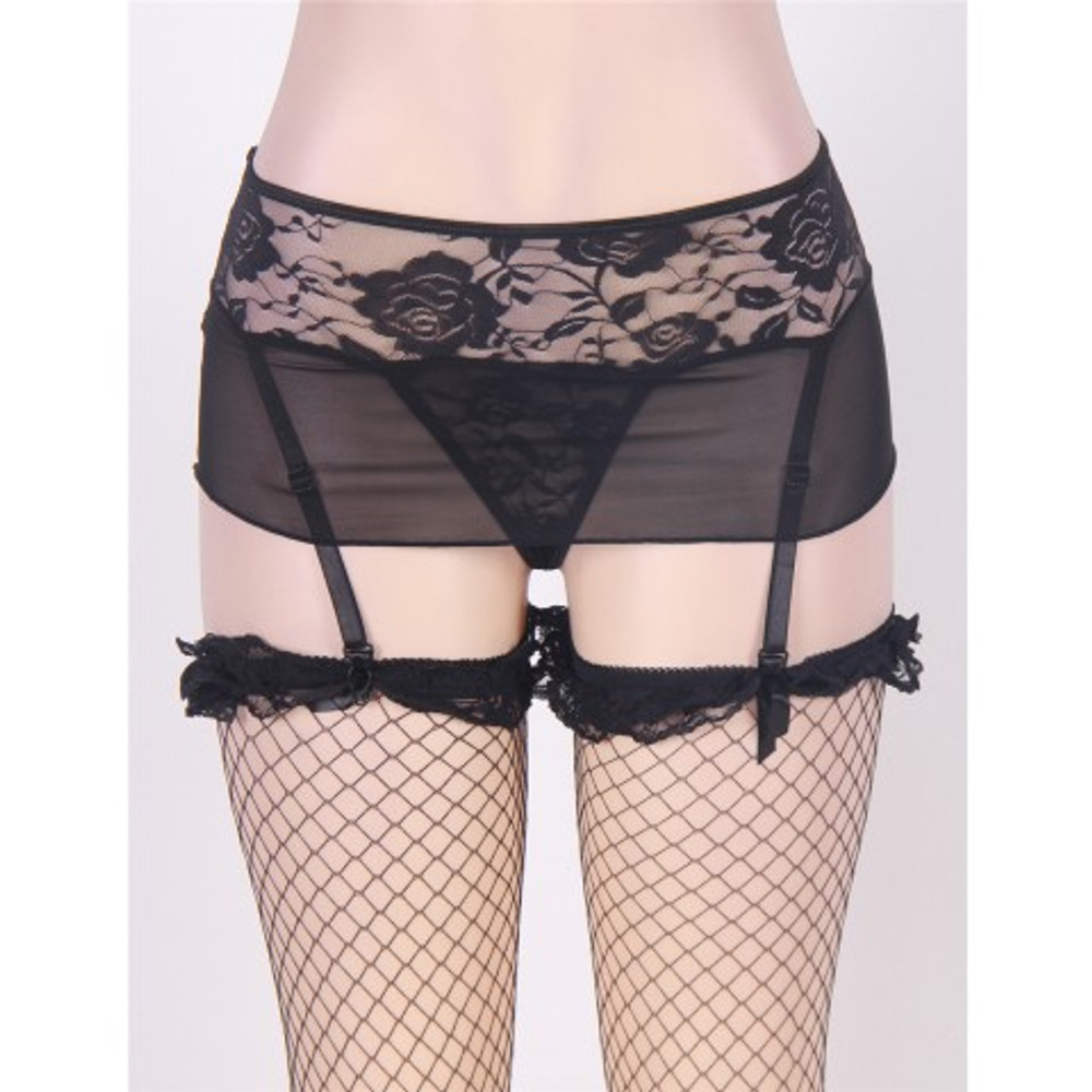 Пояс для чулок Sexy Lace Black, 3XL