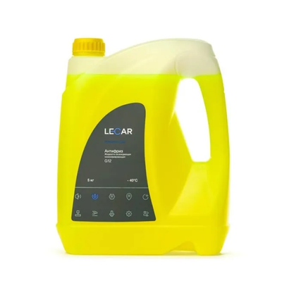 Антифриз LECAR G12 G12 готовый -40 желтый 5 л LECAR000071210