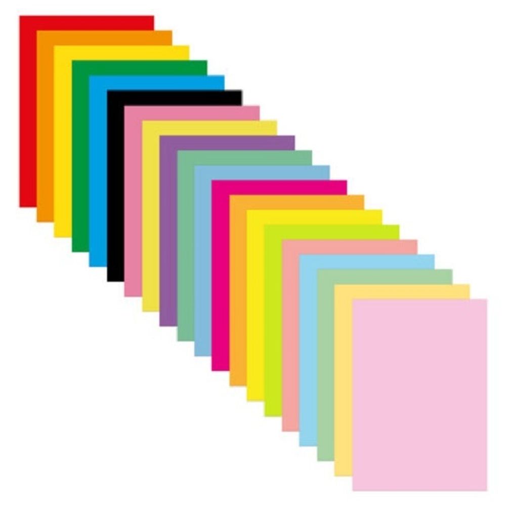 Бумага цветная mix 20цв, 100л, А4, 80г/м2, Brauberg Multicolor