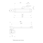 Доводчик дверной DC20-5 (DC-205) BL до 120 кг (черный)