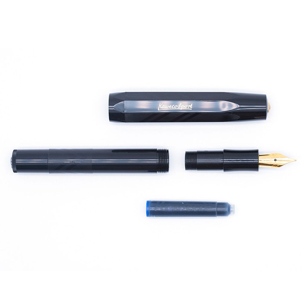 Перьевая ручка Kaweco Classic Sport Guilloche F 0.7мм черная (10000063) 5