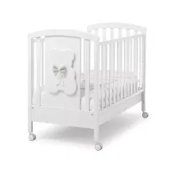Детская кроватка на колесах Erbesi Dudu White/Tortora
