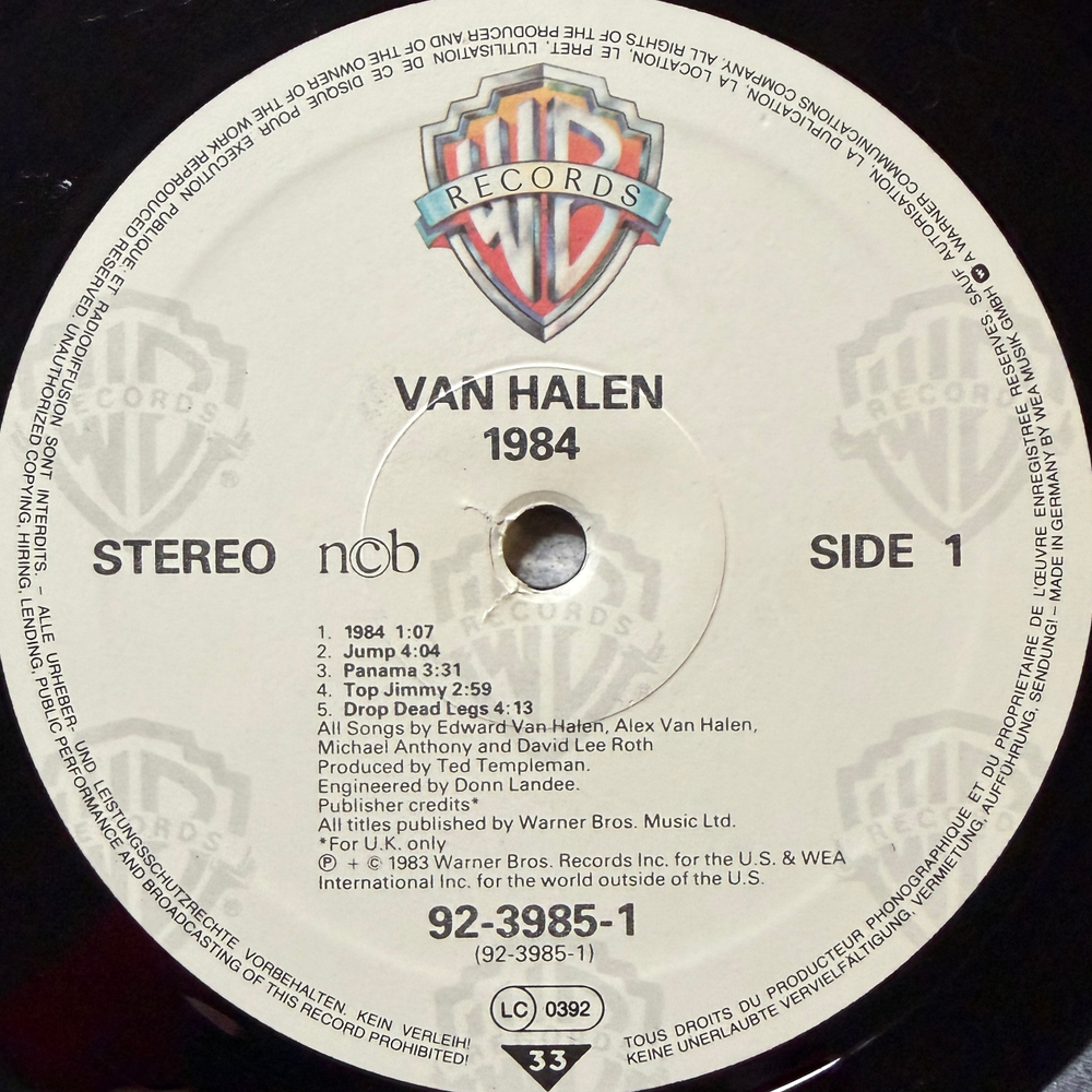 Van Halen ‎– 1984 (Скандинавия 1984г.)