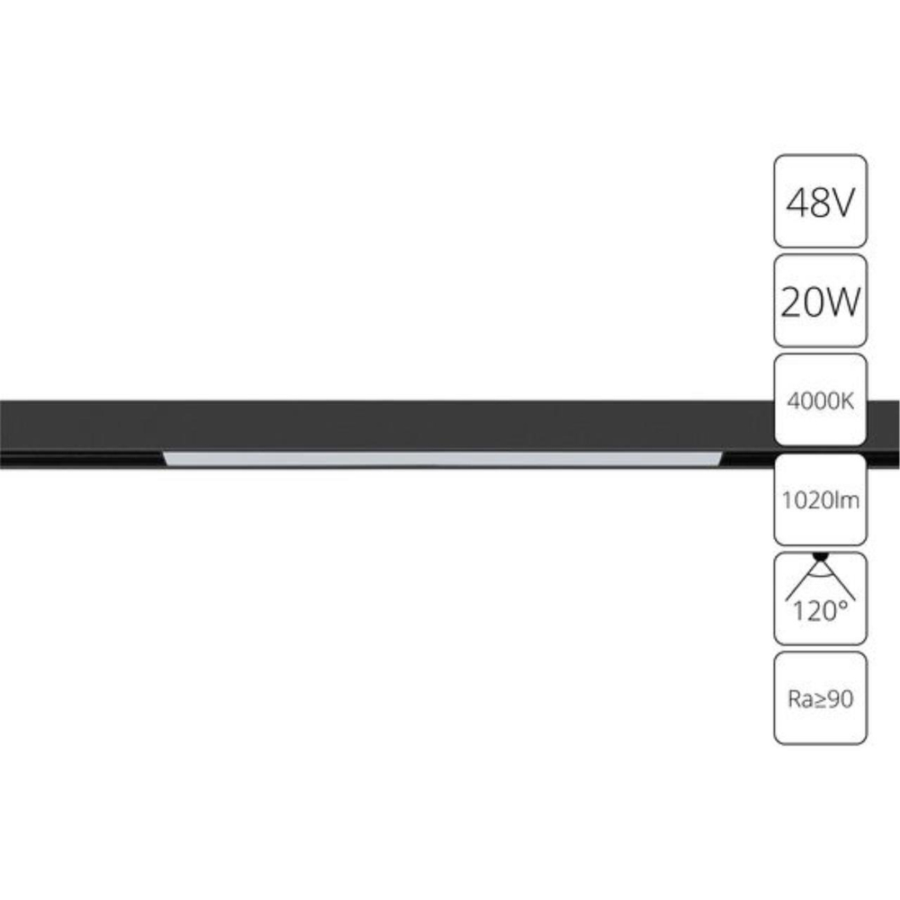 Магнитный трековый светильник Arte Lamp LINEA A4663PL-1BK