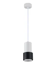 Светильник подвесной светодиодный Rilon 1129W+B-L WHITE+BLACK, 10 Вт, чёрный и белый