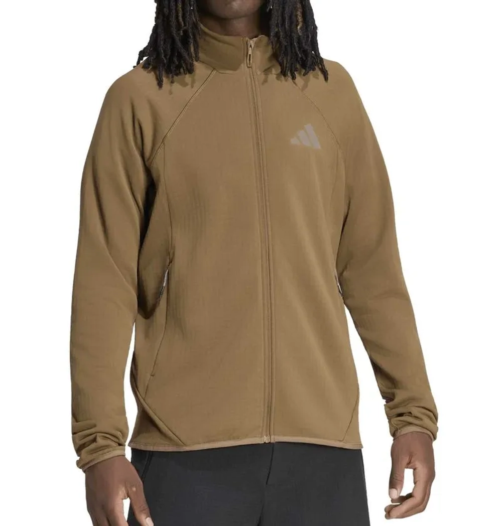 Мужская теннисная кофта Adidas Terrex Xperior Climawarm+ Ventknit Fleece - brown oxide