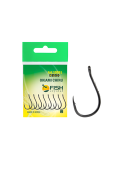 Крючок рыболовный Fish Crystal OKIAMI CHINU-RING-2BH 10091 с бородкой и ушком №3 (5 упаковок)